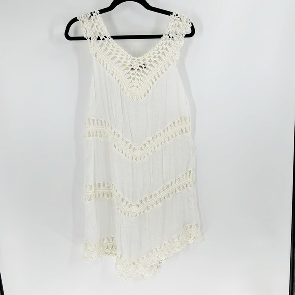 Selfie Couture gauze open knit swimsuit cover up bohemian vacation summer cruise - Picture 6 of 10